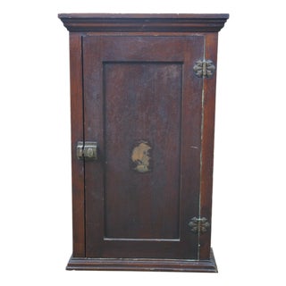 Antique Victorian Oak Apothecary Ship Medicine Cabinet Cupboard 30" For Sale