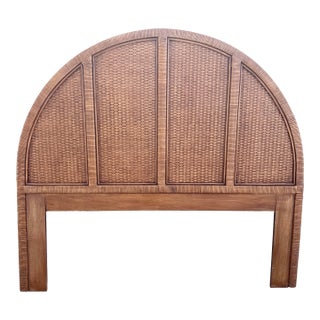 Boho Chic Wicker Queen Size Headboard For Sale