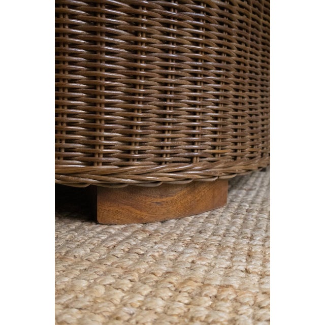 1970s Woven Wicker Bergère Chairs from Vivai Del Sud, 1970s, Set of 2 For Sale - Image 5 of 6