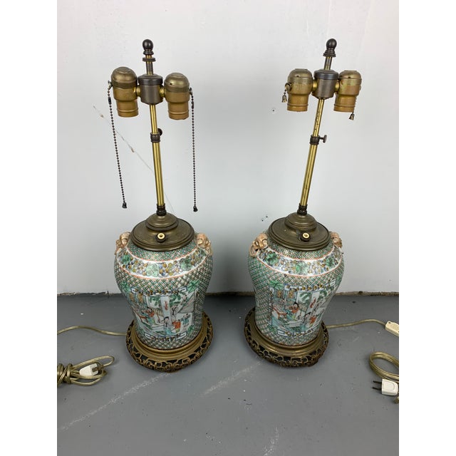 Chinese Antique Chinese Table Lamps, Set of 2 For Sale - Image 3 of 13