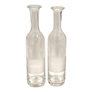 Vintage William Yeoward “Chardonnay” / “Sauvignon Blanc” Wine Carafe- Set of 2