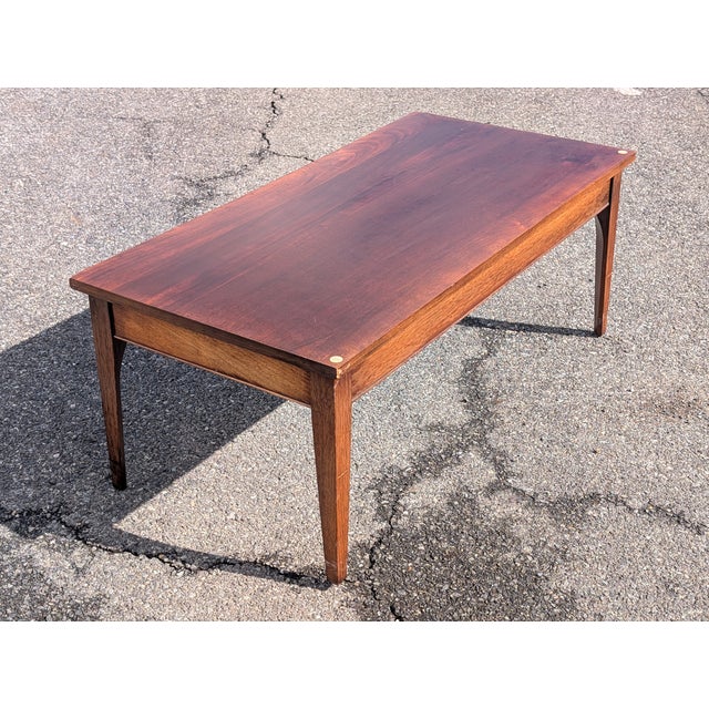 Vintage Craftique Solid Walnut Coffee Table For Sale - Image 11 of 18