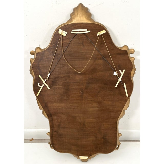 English Rococo Revival Gilt Wall Mirror (H 38 X W 25) For Sale - Image 12 of 12
