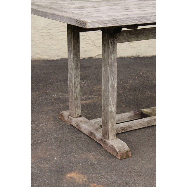 Gloster Teak Outdoor Patio Dining Table With Four Chairs For Sale In Philadelphia - Image 6 of 18