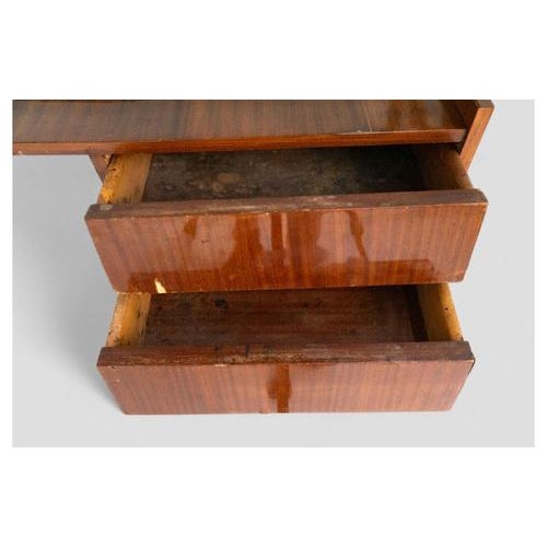 Mid-Century Modern Desk with Glass Top For Sale - Image 9 of 11