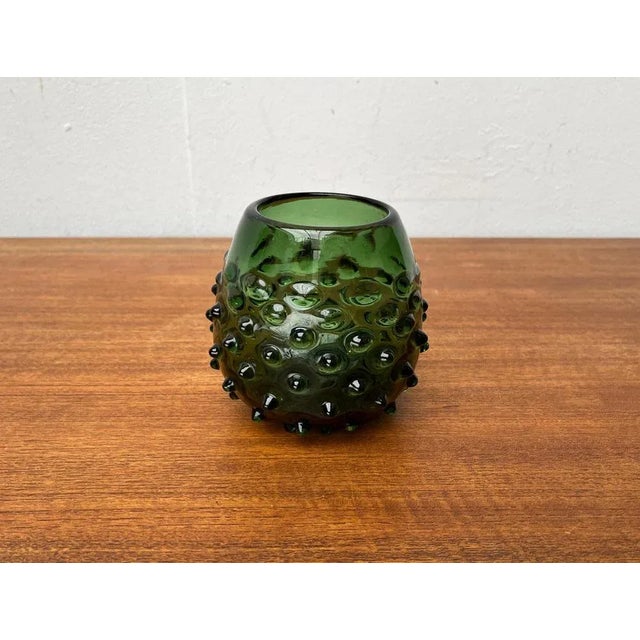 Glass Mid-Century Czech Glass Vase by Frantisek Kondella for Prachen, 1960s For Sale - Image 7 of 11