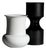Vintage Black and White Porcelain Vases by Tapio Wirkkala for Rosenthal Studio-Line, 1980s, Set of 2 For Sale
