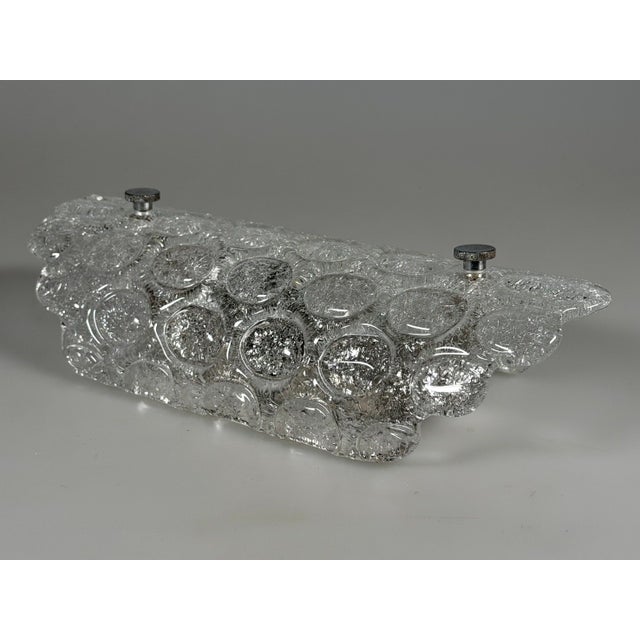 Ice Glass Wall Lamp from Fischer Leuchten, Germany, 1970s For Sale - Image 8 of 17