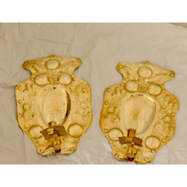 Mid-Century Baroque Swedish Brass Sconces For Sale - Image 16 of 18