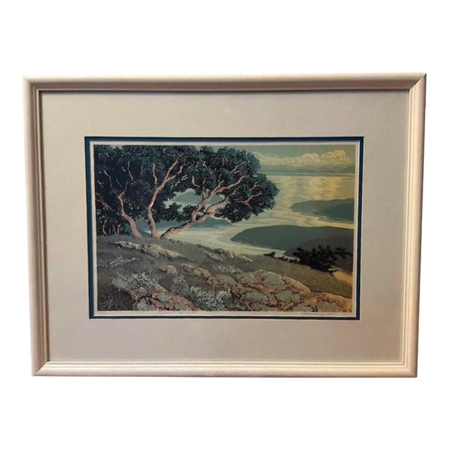 1990s “Anchored in Stone” Lt. Ed. Serigraph by Nw Artist Nancy Spaulding For Sale