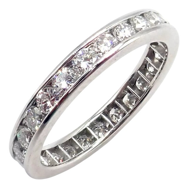 Tiffany & Co Platinum Diamond Full Circle Eternity Band Ring For Sale