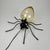 Brutalist Italian Brutalist Iron and Murano Amber Glass Spider Wall Lamp, 1960s For Sale - Image 3 of 10