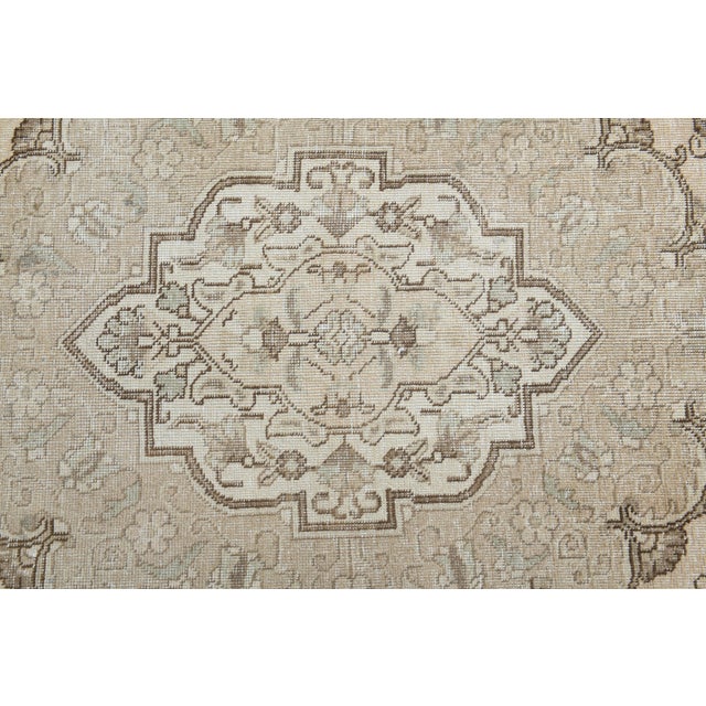 1970s 1970s Vintage Persian Handmade Wool Cotton Orange Area Rug For Sale - Image 5 of 11