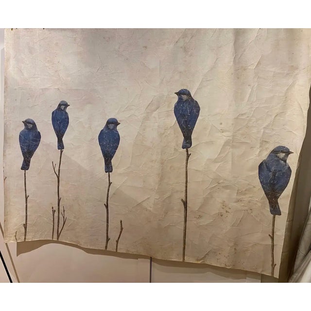 French Decorative Limited Edition French Wallpaper Panels of Birds For Sale - Image 3 of 8