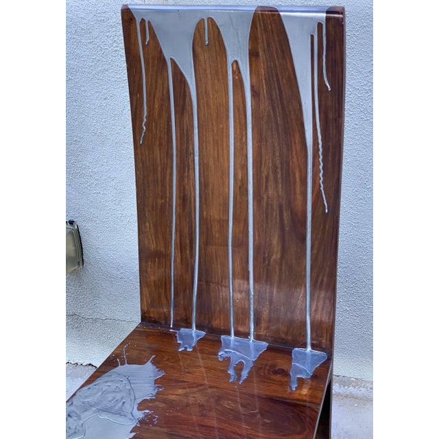 Acacia Wood Chairs - Set of 4 For Sale - Image 12 of 13