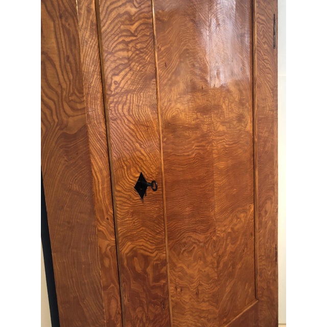 Biedermeier Elm Corner Cupboard, 1830s For Sale - Image 9 of 11