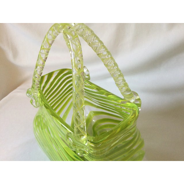 Vintage Hand Blown Murano Style Purse Vase For Sale - Image 11 of 12