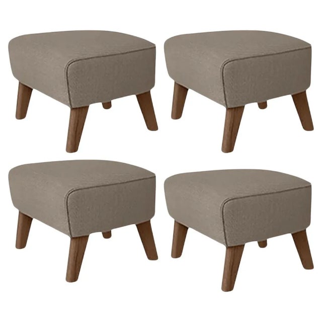 Dark Beige Smoked Oak Rafsimonsvidar 3 My Own Chair Footstools by Lassen, Set of 4 For Sale - Image 6 of 6