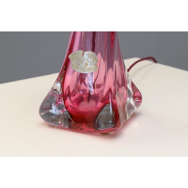 1950s Pink Crystal Table Lamp, 1950s For Sale - Image 5 of 6