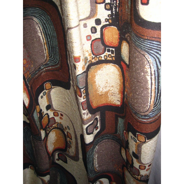 Pair of French Mid-Century Modern 1970 Pair of Curtains -Drapes For Sale - Image 6 of 13