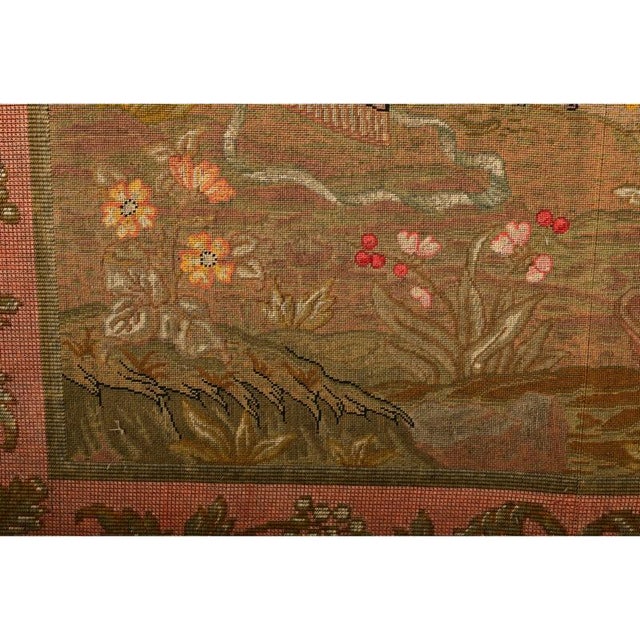 French 19th Century Large Fox Tapestry on Frame For Sale - Image 11 of 12