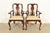 An outstanding pair of Queen Anne or Georgian style armchairs or dining captain chairs By Henkel Harris USA, Circa 1970s...