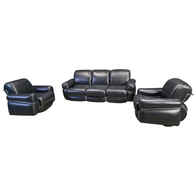 Vintage Italian Sofa Set, 1970s, Set of 3 For Sale - Image 9 of 9