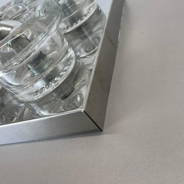 Metal Chrome Glass Wall Sconce, 1970s For Sale - Image 15 of 18