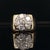 Diamond Ring Unisex 14 Karat Yellow and White Gold 1.10 TCW Certified For Sale - Image 4 of 11