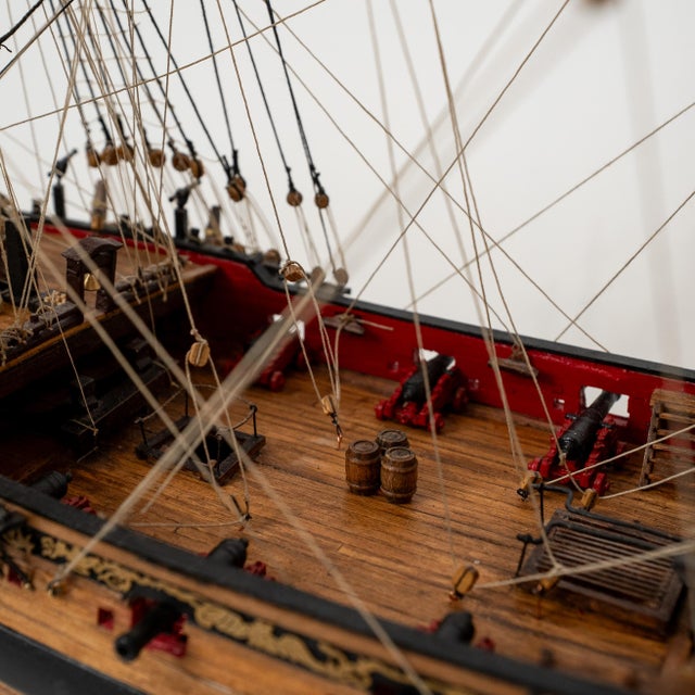 Italian Amati HMS Fly Ship Model, Hand-Assembled, 1:64 Scale, Restored For Sale In New York - Image 6 of 18