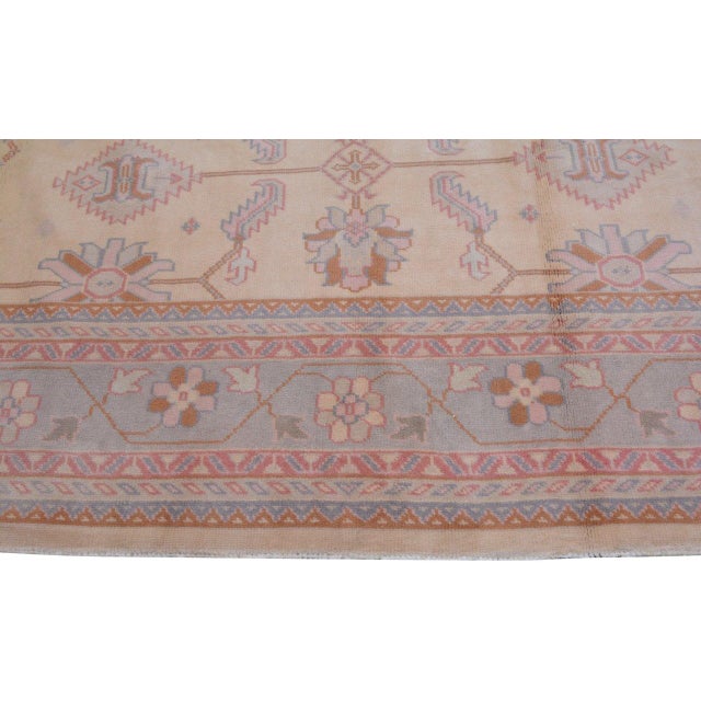 Vintage Turkish Oushak Hand Knotted Wool Rug, 8'10x12 For Sale In New York - Image 6 of 6
