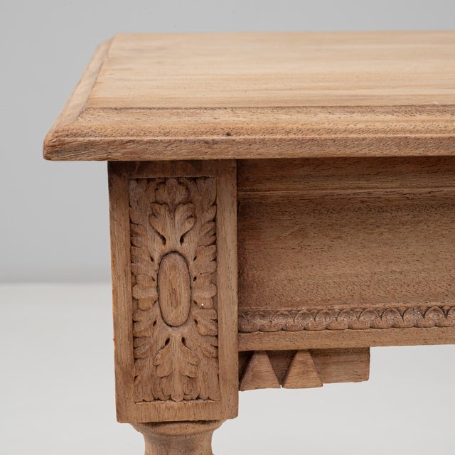 Brown 19th Century French Louis XVI Wooden Writing Table with Fluted Legs For Sale - Image 8 of 18