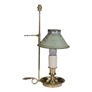 Antique 19th Century French Brass and Tôle Bouillotte Desk Lamp, 1900 For Sale