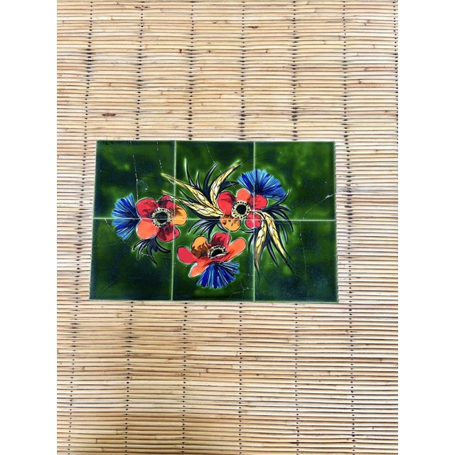 Bamboo and Rattan Dining Table by Audoux Minet, 1950s For Sale - Image 9 of 14