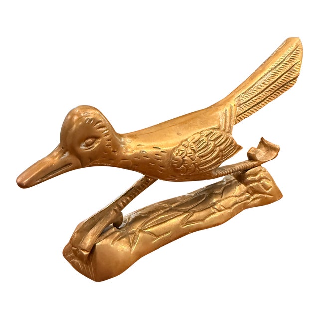 Vintage Brass Road Runner Figurine For Sale
