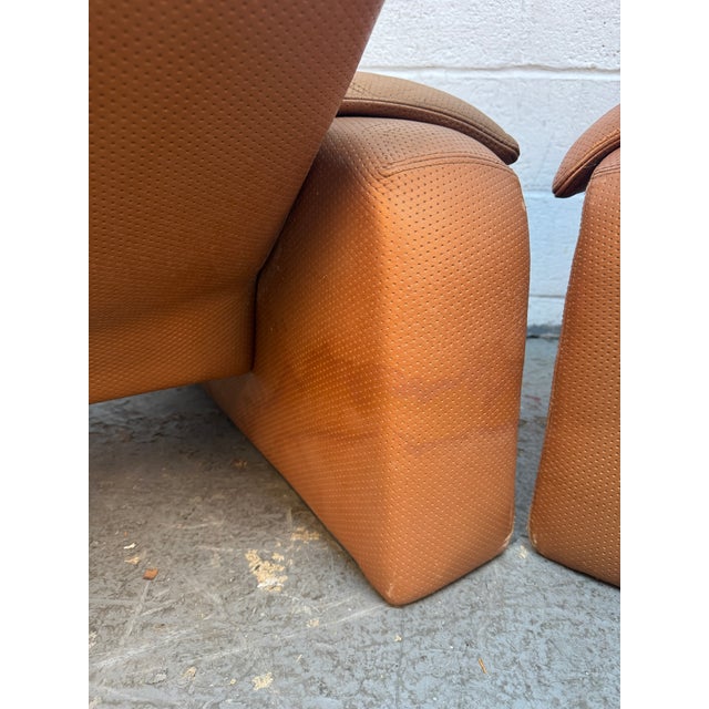 1970s Leather Lounge Chairs Designed by Giovanni Offredi for Saporiti Italia For Sale - Image 17 of 18