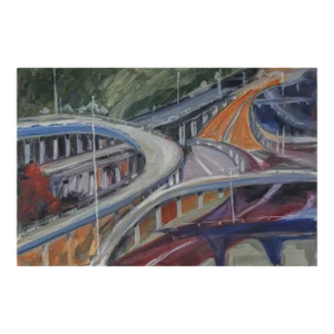 Aerial View of a Bay Area Freeway 20th Century Oil