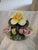 Vintage Mid-20th Century Italian Capodimonte Porcelain Pink & Yellow Roses Clam Shell Centerpiece Figurine For Sale In Tampa - Image 6 of 8