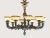 Elegant 10-arm solid bronze chandelier with genuine alabaster shades, made in Spain. Perfect for luxury dining rooms,...