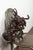 Black Forest 1900s Carved Wooden Plaque with Chamois Motif, Foliage and Mirror For Sale - Image 9 of 10