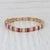 Mid 20th Century 5.98ctw Ruby Diamond Tennis Bracelet 14k Yellow Gold 6.75" 4.2mm For Sale - Image 4 of 7