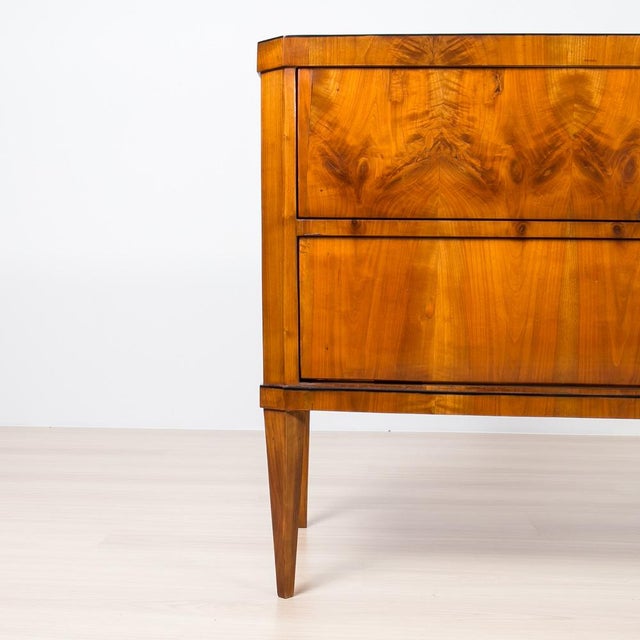 Brown Antique German Biedermeier Commode in Cherrywood, 1830s For Sale - Image 8 of 14