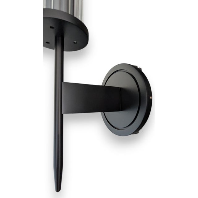 Contemporary Jonathan Browning Alouette Black Bronze Sconces, Pair For Sale - Image 3 of 5