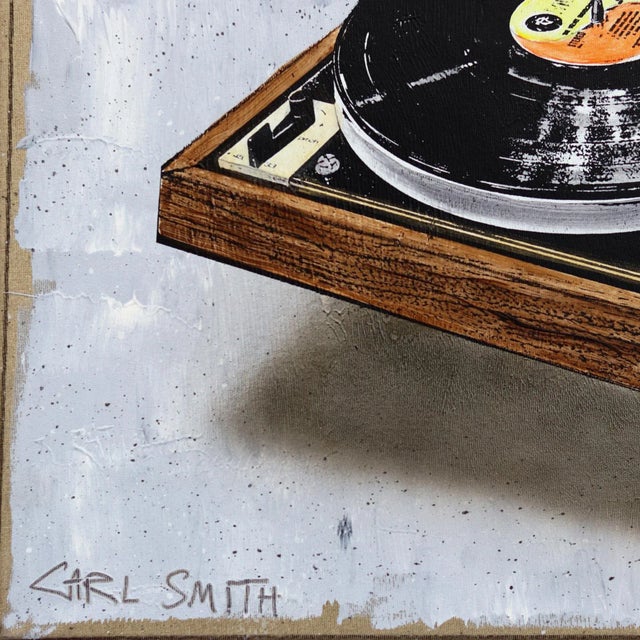 "Stereo Way to Heaven" Contemporary Trompe L'oeil Mixed-Media Still Life Painting by Carl Smith For Sale - Image 4 of 9