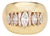 60s Vintage 1.25ct Diamond Bombe Ring 14k Yellow Gold Wide Cigar Band Sz 6 For Sale