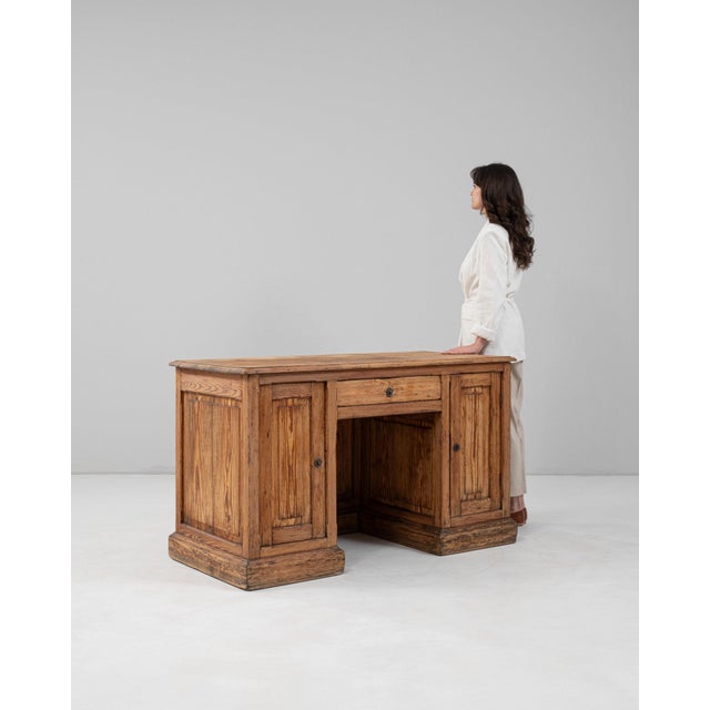 Wood 19th Century France Red Wood Writing Desk For Sale - Image 7 of 11