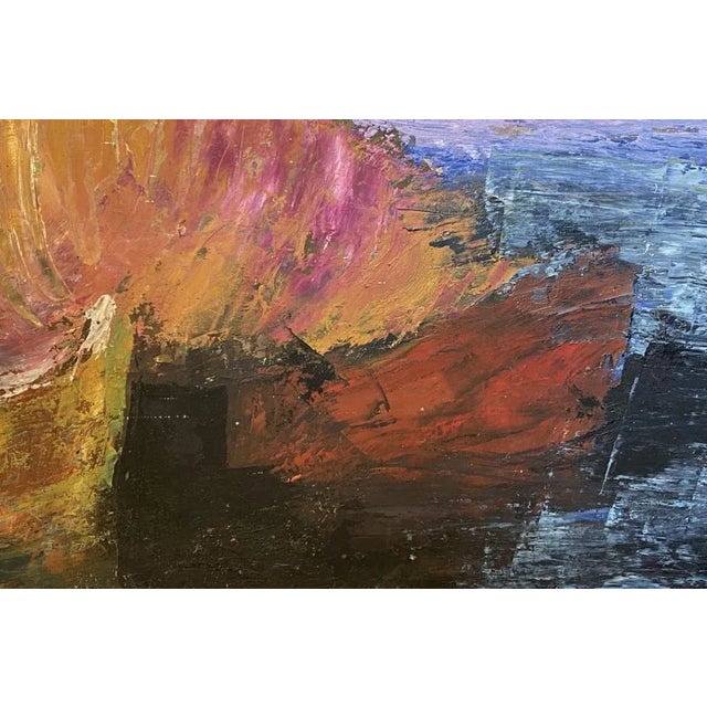 Paint Sail Boat Painting - French Mid-20th Century Oil on Board Painting For Sale - Image 7 of 10