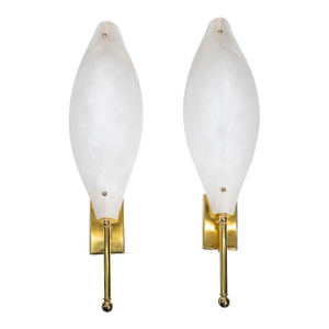 Pair of "Scavo" Murano Glass Sconces