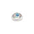 Metal Art Deco Designer Dome Ring With Multicolor Stone- Size 6 For Sale - Image 7 of 10