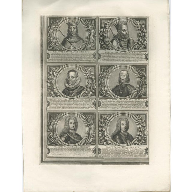 Kings of Portugal Table, 1700s, Set of 5 For Sale - Image 5 of 10